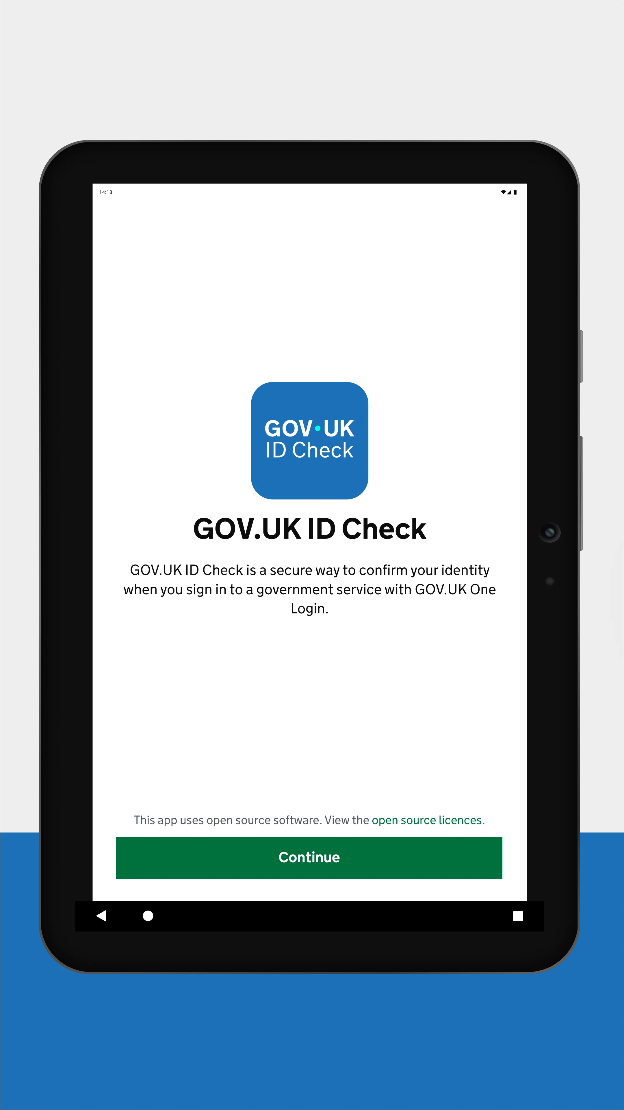 GOV.UK ID Check screenshot