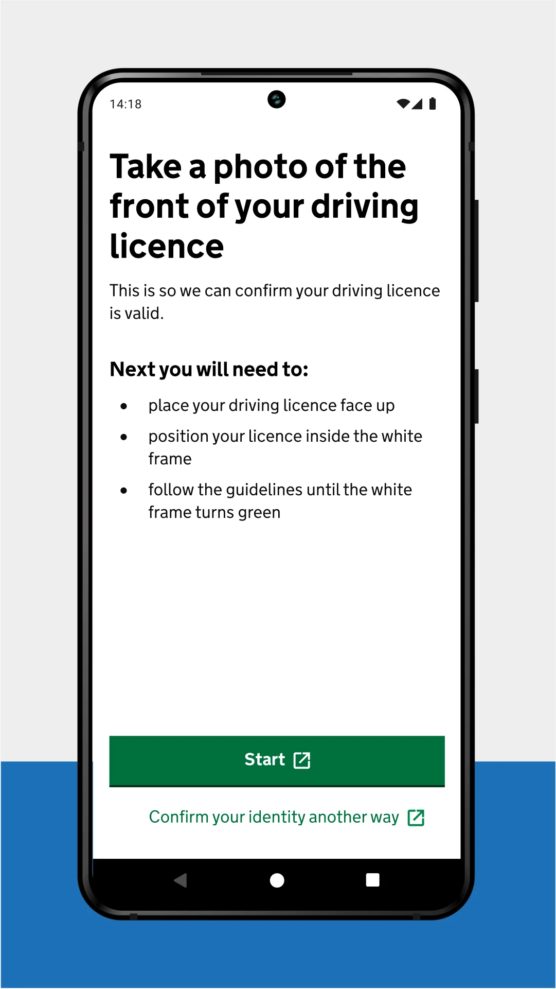 GOV.UK ID Check screenshot